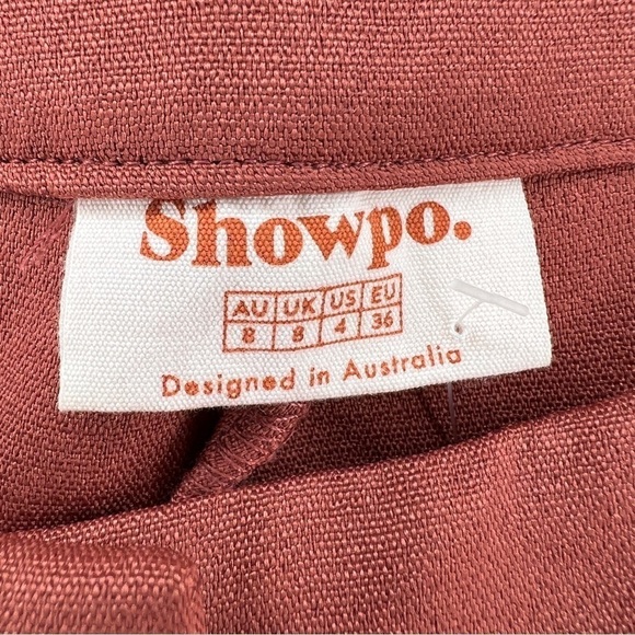 NEW Showpo Mauve Brick Red Dress Pants Size 4 Straight Leg Fall Color - Picture 9 of 10